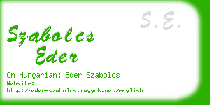 szabolcs eder business card